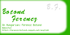 botond ferencz business card